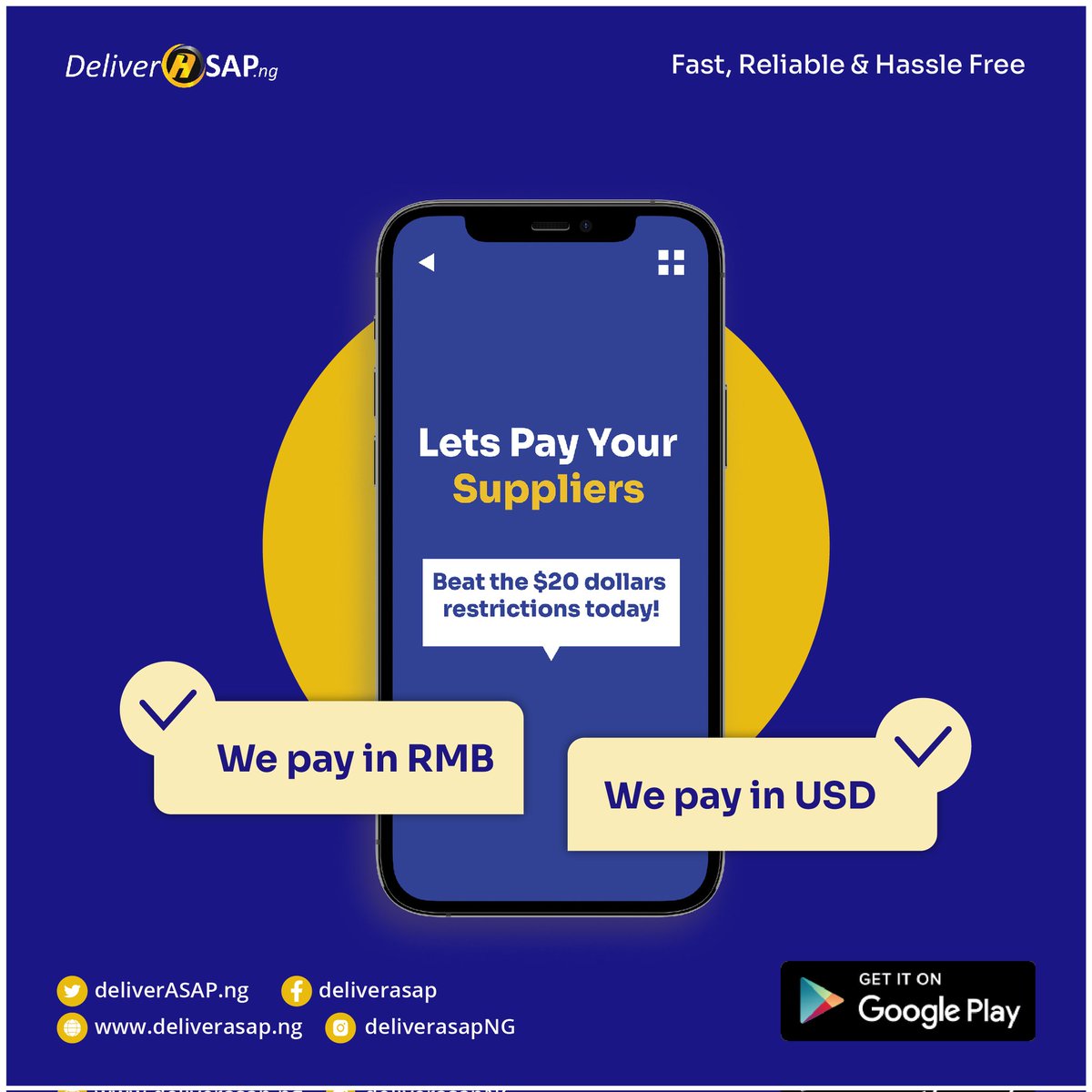 TushDayoPearl's tweet photo. reliable and flexible global trade intersecting the various factors of trade viz payments, delivery and access to credit.
Our big goal is to be the preferred global lastmile checkout for African Merchants
#topship #yc #flexport #deliverasap #freight #globaltrade #deliverasapng https://t.co/YOfryq0bzz