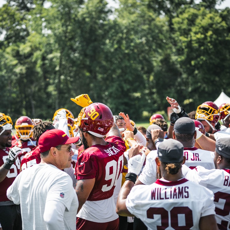 Commanders's tweet photo. We have announced our six 2022 Bill Walsh NFL Diversity Coaching fellows