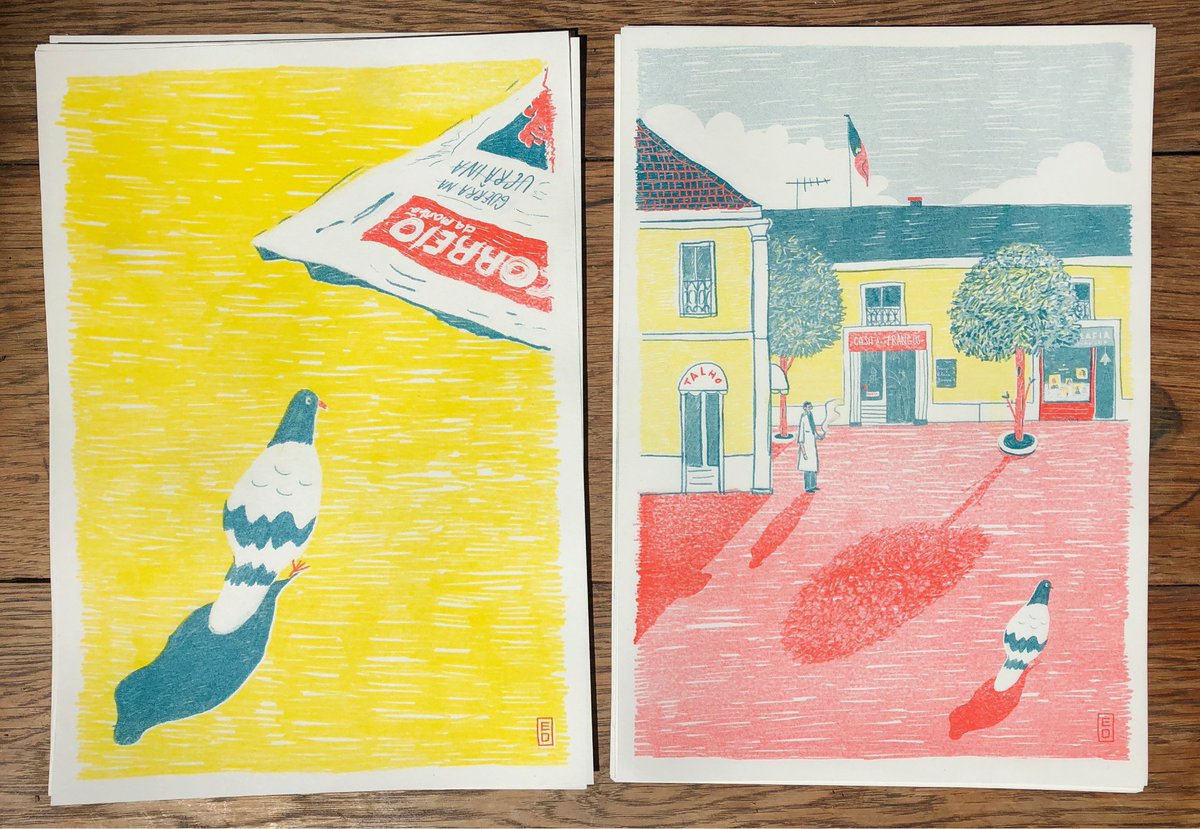 eddingli's tweet photo. Have just released new limited edition 3-colour risography prints. Ltd to run of 25. Signed and numbered: 
 
https://t.co/oiguks6jx6 https://t.co/4W46WHIa0l