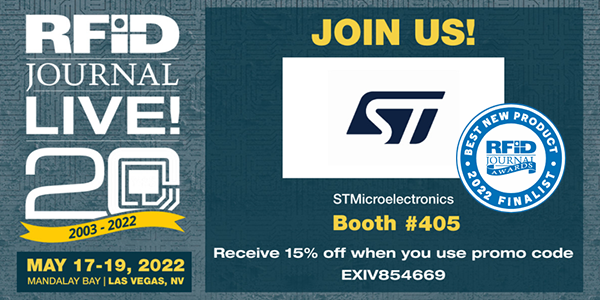 ST_World's tweet photo. Who will be @RFIDJournal LIVE this week with us? Stop by booth 405 or our technical presentation - we can't wait to share our latest #RFID and #NFC technology with you! https://t.co/V1w7xcdlAW
#RFID2022 #RFIDJournalLIVE2022 https://t.co/2hVBftbiEF