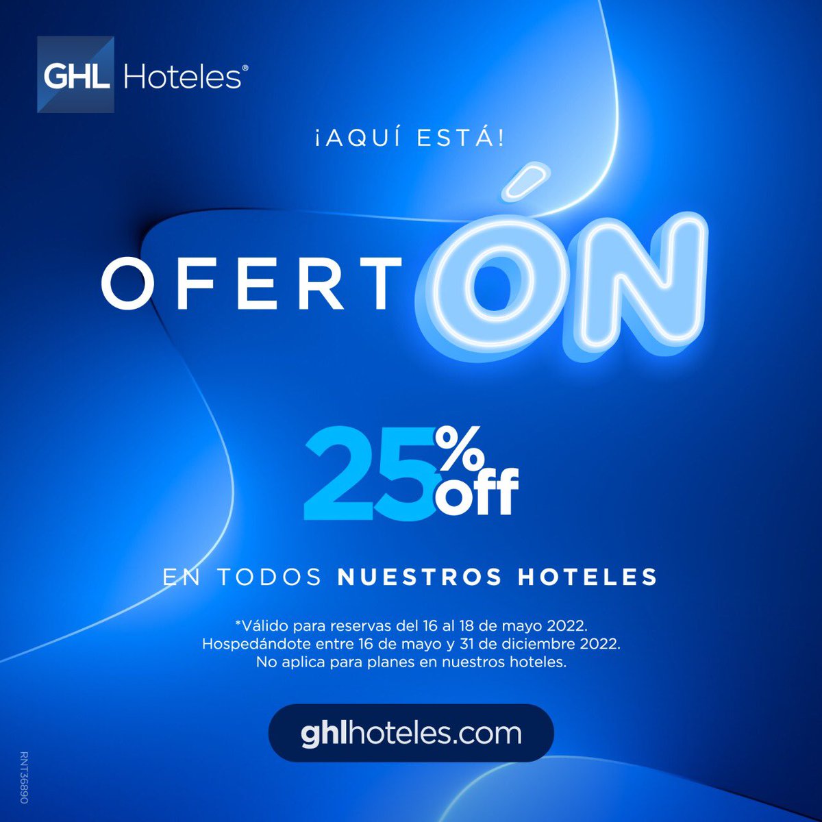 Preparate para nuestro ofertón que trae un 25% OFF en todos nuestros hoteles GHL.

Este es el momento ¡Haz tu reserva ahora!

👉Haz tu reserva aquí:  ghlhotelyopal.com/ofertas/?partn…

 * Condiciones y restricciones. 

No aplica para planes. 

RTN 36890