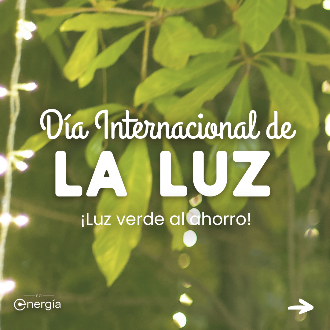 👉En el #DiaInternacionaldelaLuz, ¡top 3 de consejos de #ahorro!

💥Evita el consumo fantasma todo lo que puedas.
💥Ajusta al mínimo la potencia eléctrica que necesitas.
💥Cámbiate a una #tarifadeluz más barata con #FCEnergia

¡Feliz 💚y muy verde 💚 Día Internacional de la Luz!