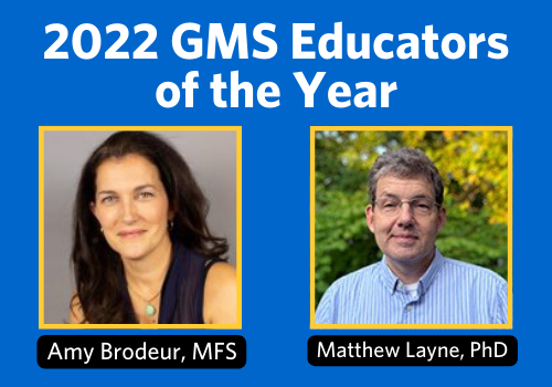 BU_GMS's tweet photo. Congratulations to our 2022 GMS Educators of the Year: Amy Brodeur, MFS, and Matthew Layne, PhD!
#BUGMS #educatoroftheyear
https://t.co/U0bc8wSHAw https://t.co/zfQnwCIP9P
