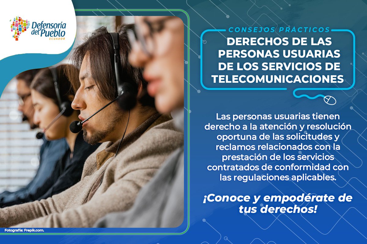 DEFENSORIAEC's tweet photo. Conoce y empodérate de tus #Derechos como persona usuaria de los servicios de #Telecomunicaciones https://t.co/z5UDYn4ZAm