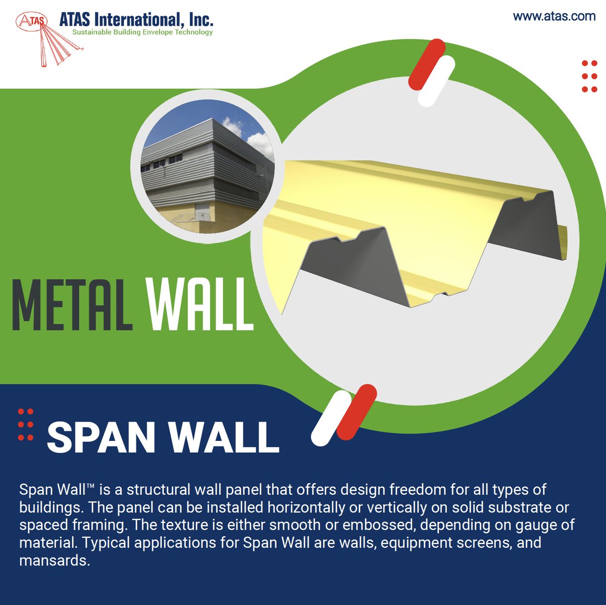 ATAS_Intl_Inc's tweet photo. Learn More About Span Wall! 🧐
https://t.co/14PPIFzT73
#ATAS #Metal #Wall #SpanWall https://t.co/8TLePBca64