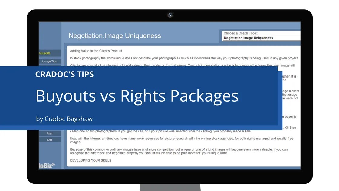 Great overview for #photographers (and #photobuyers): Buyouts vs Rights Packages >>  buff.ly/3MbTt0V from Cradoc software. #copyright #usagerights