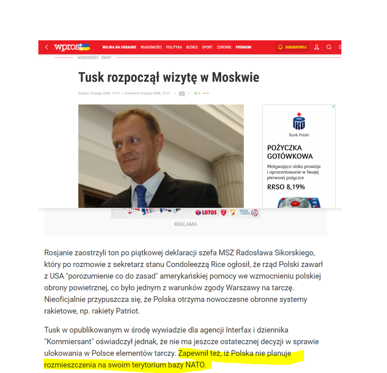 MarekMm2109's tweet photo. @MorawieckiM @NATO @SwedishPM Tusk przed wyjazdem do Moskwy zameldował Putinowi że nie chce wojsk NATO na terenie Polski https://t.co/JCsHKpu7XG