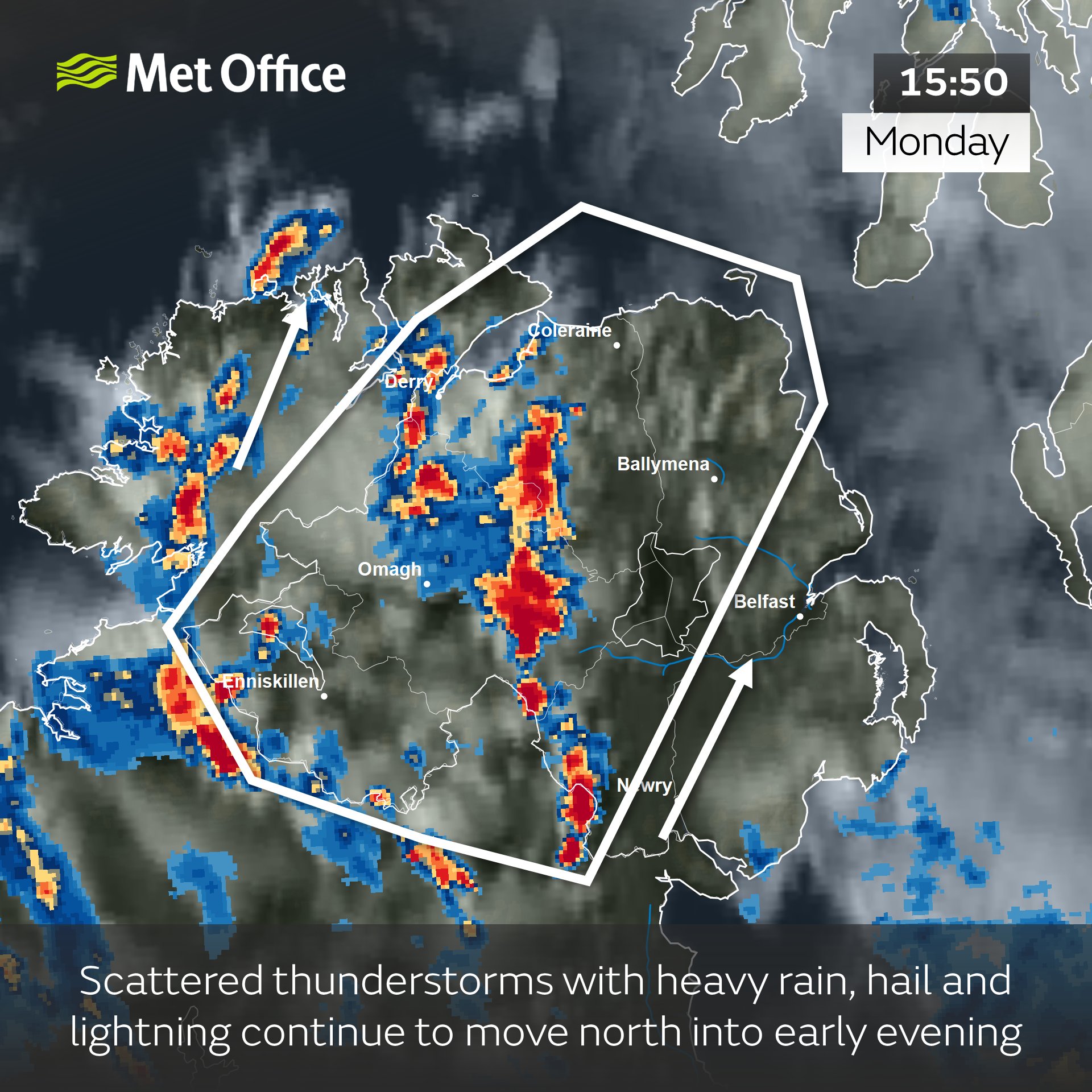 Met Office Northern Ireland on Twitter "⛈️ Numerous thunderstorms