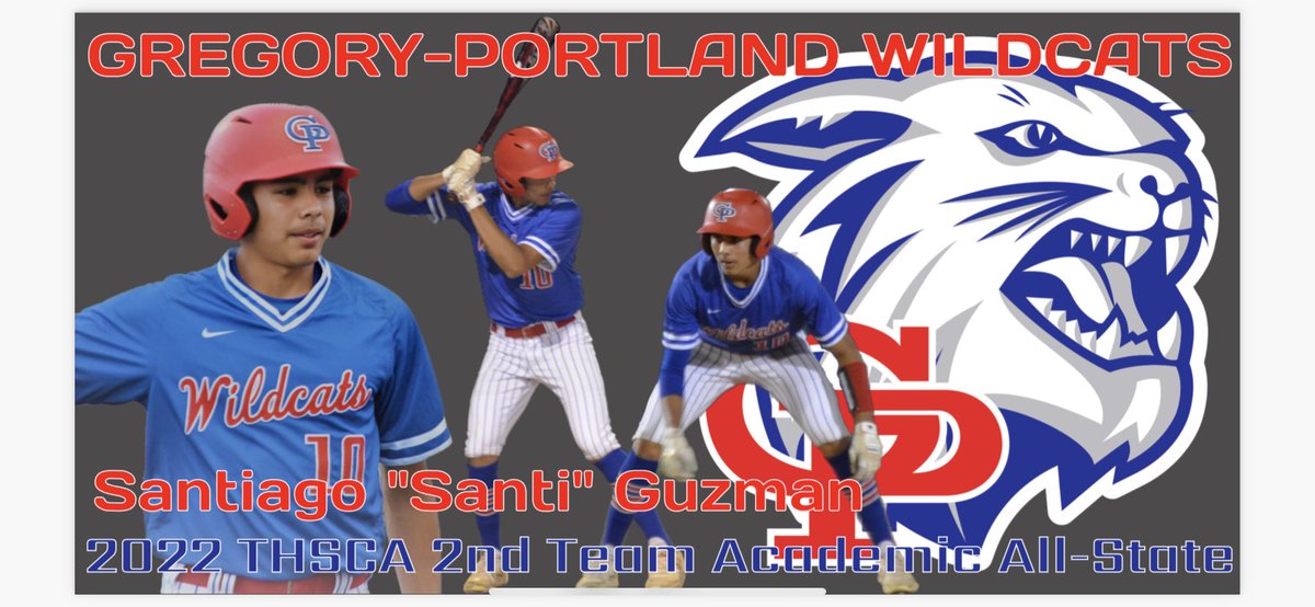 GPWildcatBsbl's tweet photo. Gregory-Portland puts 2 players on the Academic All State 2nd Team! Congratulations Aiedan Acosta and Santiago Guzman for your hard work in the classroom. https://t.co/U17Vzqzh3O