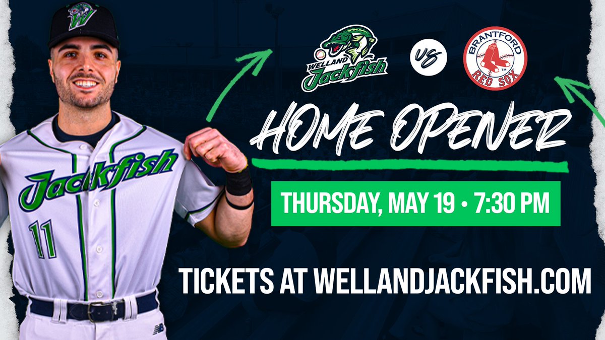 wellandjackfish's tweet photo. Happy Game Week! The Fish return to The Pond for our 2022 Home Opener presented by @917GIANTFM

�� Live Music Pre-Game
👕 T-Shirt Giveaway (first 500)
📸 Personalized trading card (first 300)
🍺 $4 Tall Boys

🎟️ https://t.co/Qde3fU8ksI https://t.co/CbkNnLgtnv