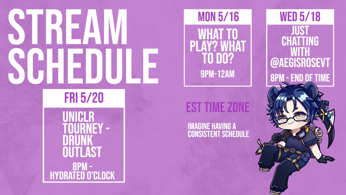 RyumiMSG's tweet photo. I don't usually have a schedule, but I do know some streams in advance this week! Guerilla streams still outstanding~ https://t.co/MtmQql21Tv