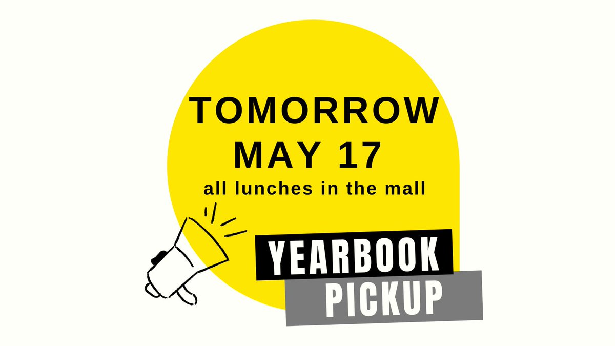 VRHSWord's tweet photo. Get your yearbook tomorrow! 
Bring a photo ID to get your book at lunch in the mall.
Forgot to order?
There's 53 yearbooks left at https://t.co/gOcRGDXOeT. Extra books are first come, first serve! https://t.co/Byc5HHZIuS