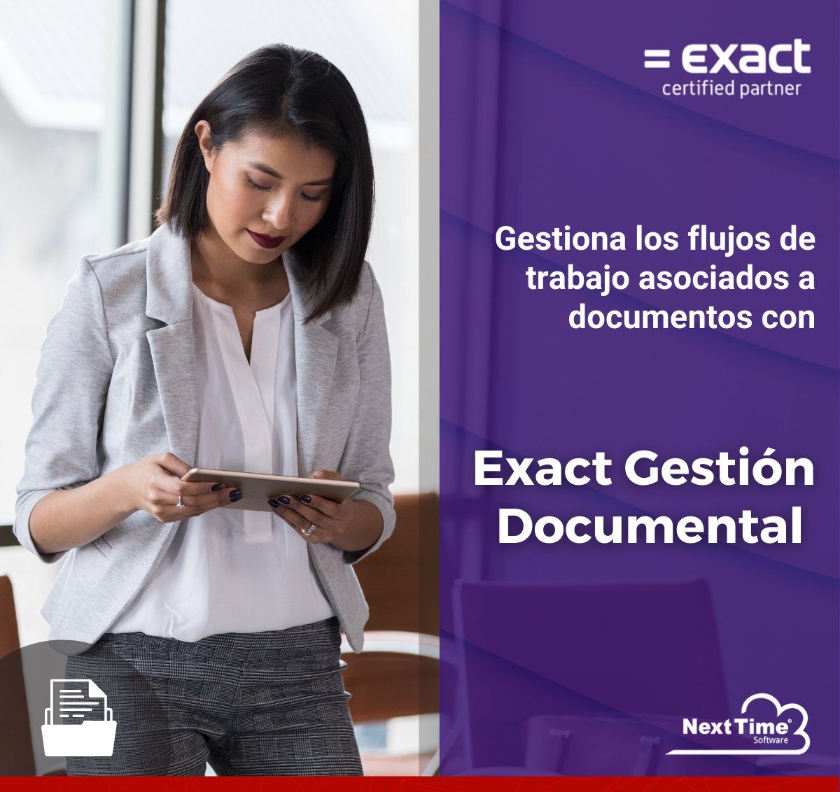 NextTimeSoft's tweet image. 📄 La solución #ExactSynergyBPM permite generar recordatorios sobre los documentos que requieran aprobaciones antes de liberarlos para que cuentes siemore con la informacion correcta 🔗Conoce más 👉nexttimesoftware.com/landing/exact-… 
#DMS | #gestiondocumental | #automatizacionprocesos