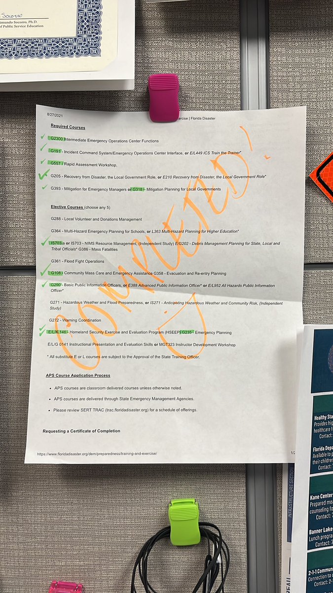 amyheimberger's tweet photo. It feels SO GOOD to FINALLY take this off my wall and be able to say Iโve completed all the requirements for #APS - itโs been 4 looong yearsโฆ ๐ฎโ๐จ #EMGTwitter #FLSERT #SERTTRAC #ContributionToEM #FPEM #FEPA https://t.co/LlGWCk17Uw