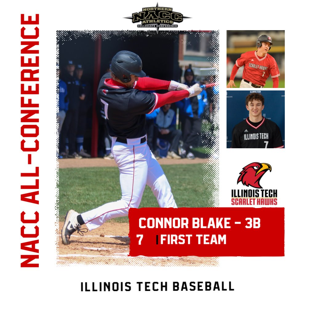 ILTechAthletics's tweet photo. Congratulations to Connor Blake of Illinois Tech Baseball on being named NACC First-Team All-Conference https://t.co/hLoZJQsNb4