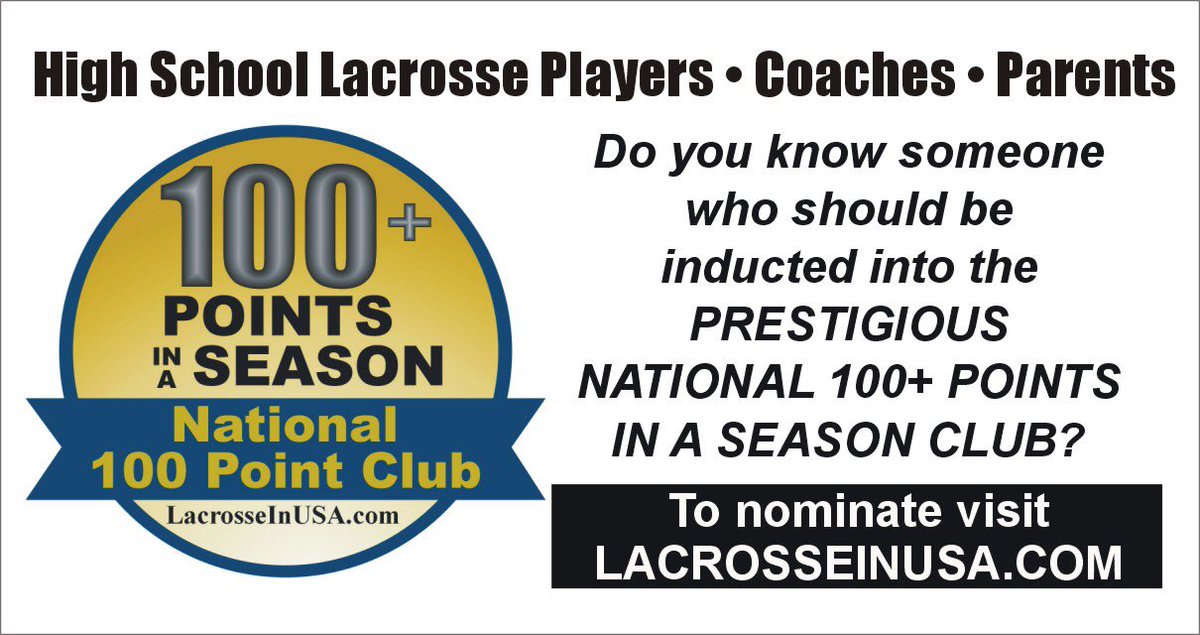 LaxInMaryland's tweet photo. This National Award is available to all High School Lacrosse Teams in the USA. To nominate a player visit https://t.co/N0bcFwEOGW https://t.co/J3PtG4VBBS