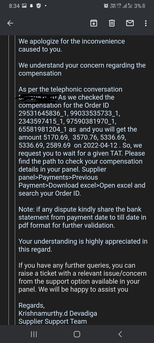 neershakti's tweet photo. @meesho_support Payment नहीं हुई महाशय, ye reply kiya h महाशय कृष्णमूर्ति/ meesho ne
पिछले 5 महीने में इस तरह के reply 25-30 bar भेज चुके ho fraud company. यही to issue है payment nhi ki ab tak. https://t.co/n2qBKodYhb
