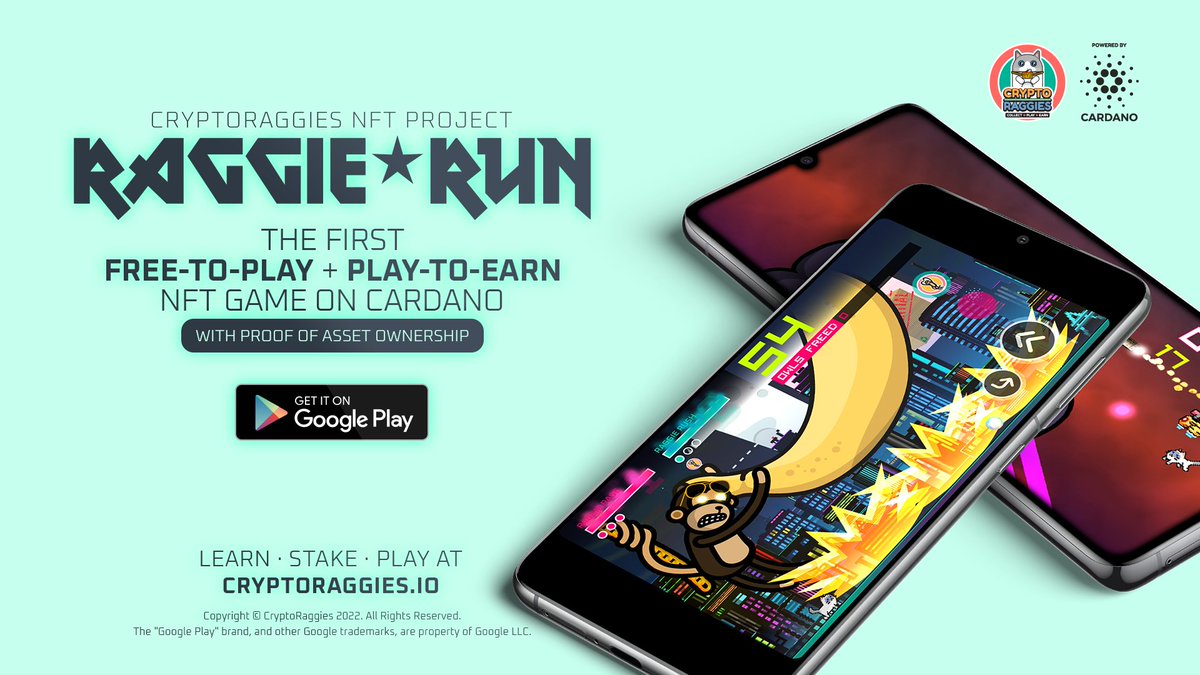 CryptoKareltje's tweet photo. @CryptoRaggies 

📱First CNFT game LIVE in the Google play store
✅ #F2P ✅ #P2E
😸 Stake Raggies for passive $RAG and XP
✖️ Staking rewards currently multiplied by 35 🔥
🌐 Much, much more to come! https://t.co/hBZ8Kbf2Kt