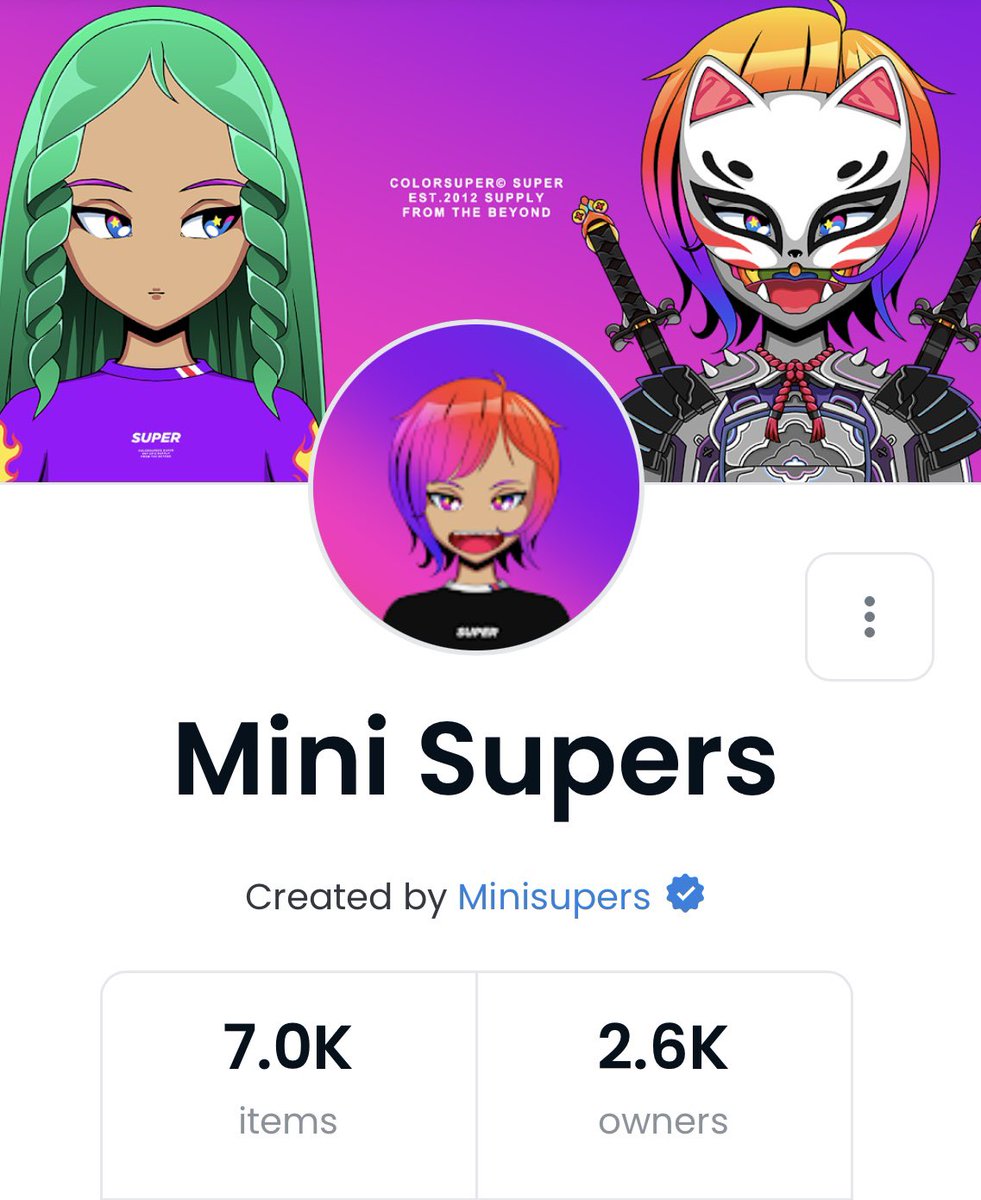 Colorsuper's tweet photo. ✅erified 😊 @minisupersnft https://t.co/vbfX5cEbKV