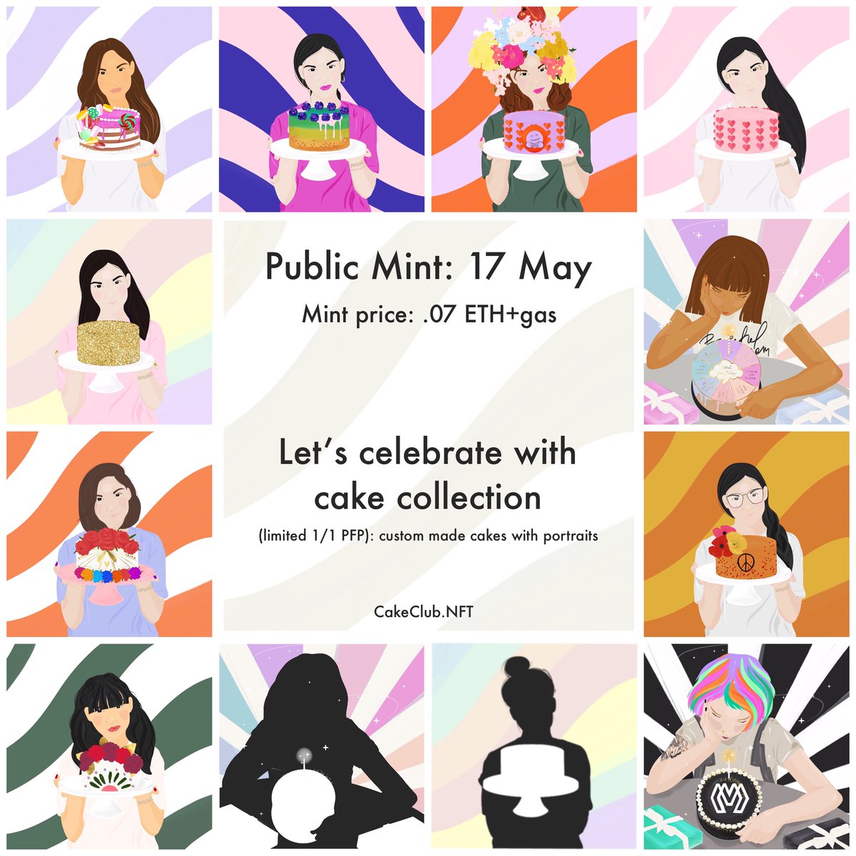 niki_s_kunos's tweet photo. Gm, only 1 DAY LEFT UNTIL MY  PUBLIC MINT.  (only 20 passes to an 1/1 PFP) 
Let's celebrate with 24 hrs GIVEAWAY. ( for 1 pass for you and 2 airdop cakes for your tagged) 
to enter :
- Like&amp;RT ❤
- Follow  me @niki_s_kunos
- Tag 1-1 friend &amp; 1/1 ARTIST who would ♥️to share a 🎂 https://t.co/I3Ulcgba9i