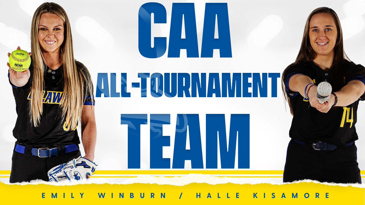 Congratulations to our 2⃣ All-Tournament selections!!

<a href="/emily_winburn85/">Emily</a> went 1-1 with a shutout and a 2.33 ERA in two starts. 

<a href="/HalleKisamore/">halle kisamore</a> batted .444 (4-9) with 3 doubles, 2 runs and 2 RBI.

#BlueHens