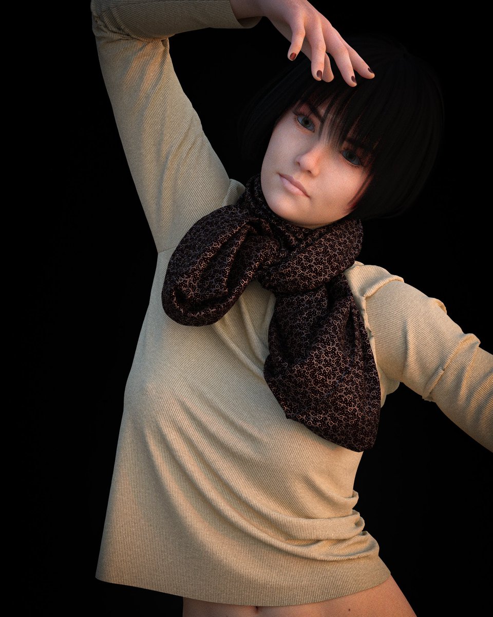 It’s all about scarf. #madewithsubstance and #clo3d #scarf #texturing #fashion #pattermaking #art #passion #substance3dsampler #substance3dassets #itsclo3d #daz3d #daz3dmodel #biascut #biascutwoman