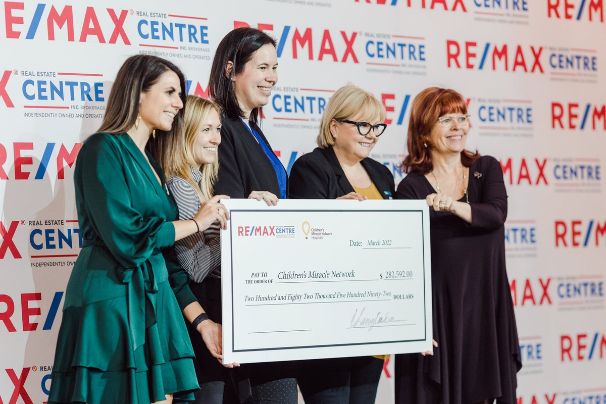 remax_REC's tweet photo. In 2021, our agents donated $282,592 to the Children’s Miracle Network through the RE/MAX Miracle Home Program.💛

The RE/MAX Miracle Home Program allows our ‘Miracle Agents’ to make a direct donation to their local @CMNCanada hospital through the purchase and sale of every home. https://t.co/3aN1lzyqeq