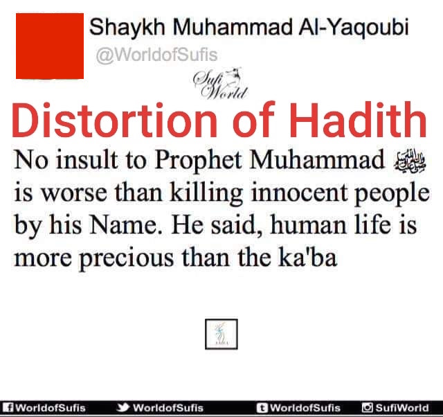 IbneKhan01's tweet photo. This reminds us of the popular speaker who, upon the death of these blasphemers, distorted a ĥadīth of RasūlAllāh ﷺ regarding the life of a believer being more sacred than the Kábah, and included within it all human life, including the blasphemers, thus lying upon RasūlAllāh ﷺ. https://t.co/EWmfvl8tuq