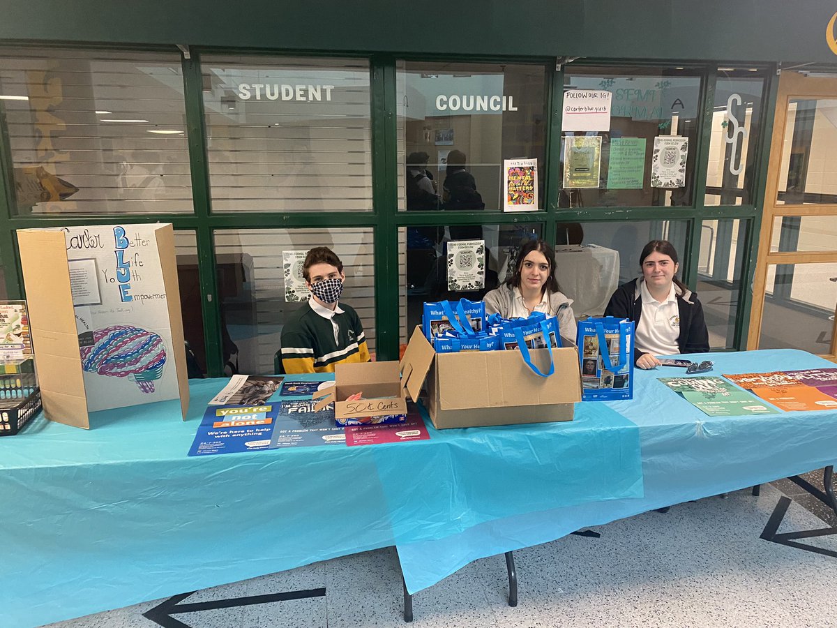 Teach4todayPD's tweet photo. This week @CarterBlue_CHS  will be selling wellness bags, calming tea and refreshing freezies all in support of Mental Health initiatives @ccarterchs @YCDSB https://t.co/ECH3lzWdHR