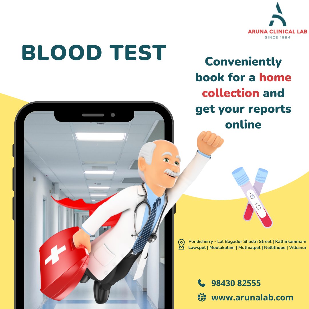 arunalab's tweet photo. Conveniently book your Blood Test for a Home Collection and get your reports online.
+91 9843082555 / https://t.co/VM1sO2IycF
#arunalab #homecollection #resultwithin8hours #Bloodtest #sugartest #healthcheckup #CBC #HbA1c #Thyroidtest #Bloodsugar #Covidtest #PAPSmear #testlabs https://t.co/SUWhs4aysg