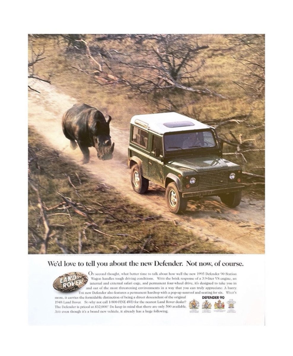 HitsShits's tweet photo. Land Rover copy gold! 

#AdHit https://t.co/RC2GOdPxkU