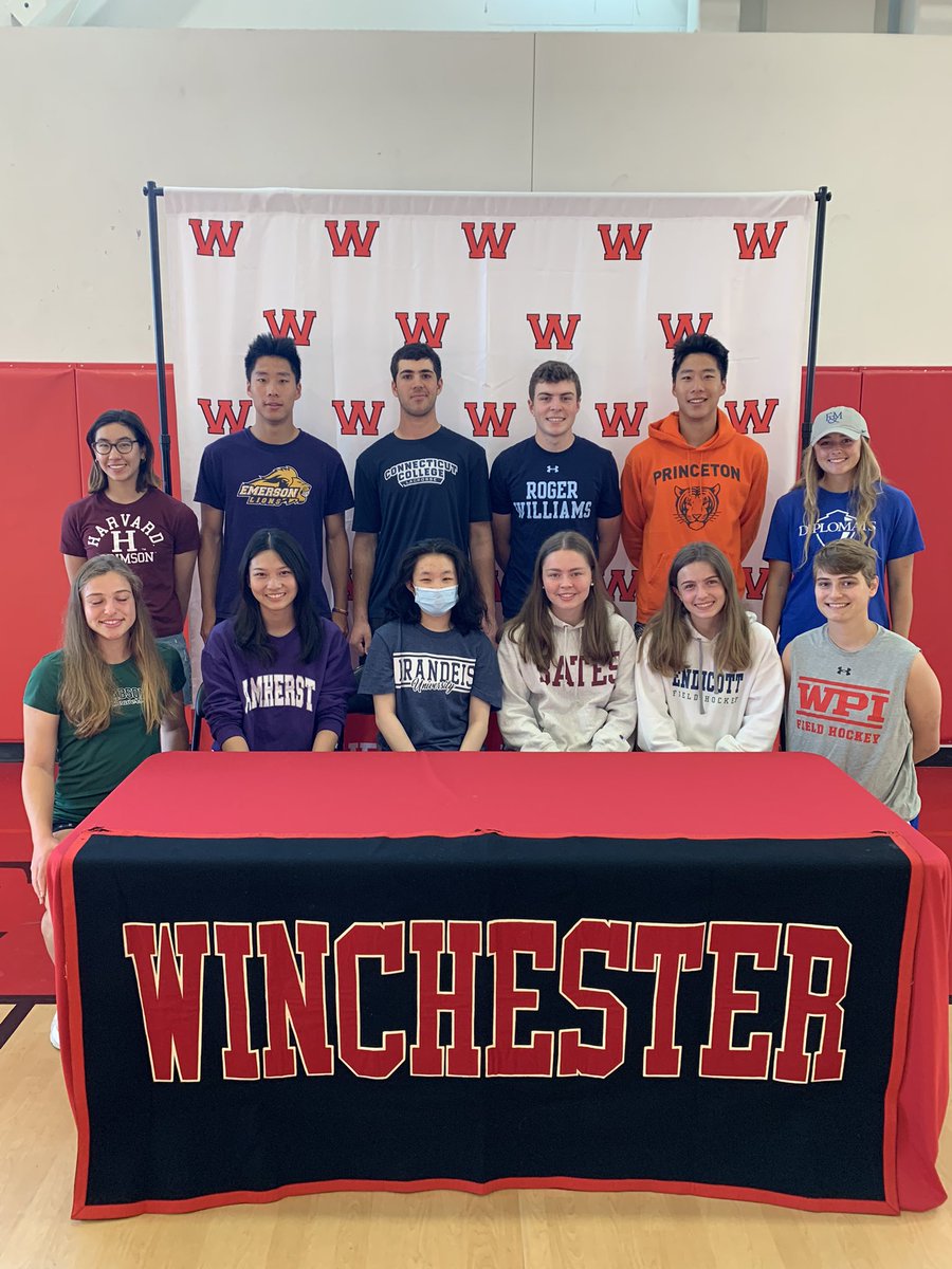 Winch_Athletics's tweet photo. Congratulations to all the Winchester Seniors going on to play in college! https://t.co/Sibl1MGoa0