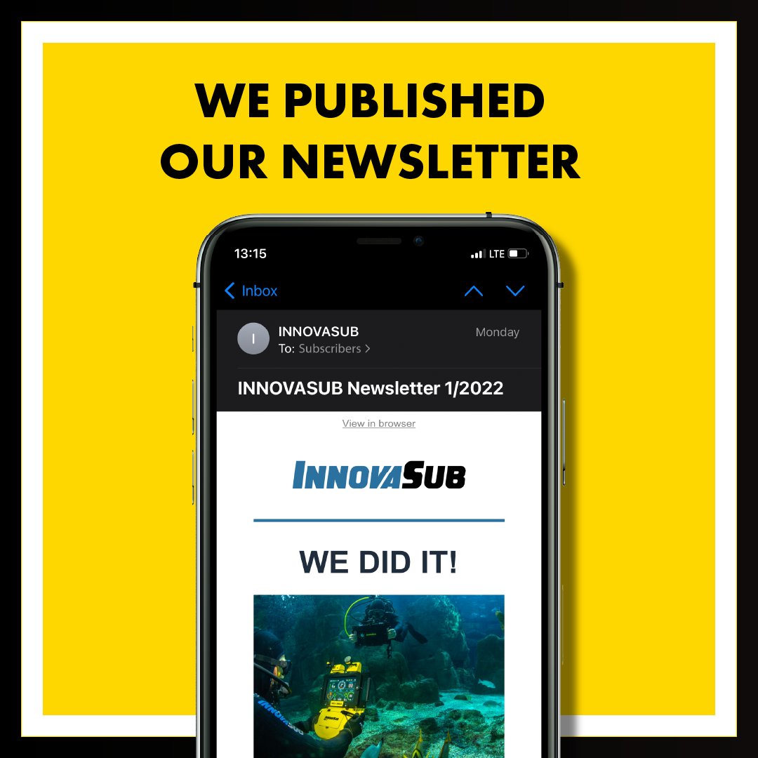 We published our first newsletter. 

Thank you all for your kind support. Your help will give a greater ground for us to work and develop innovative underwater technology products. 

Click the link below to view our Newsletter:
drive.google.com/drive/folders/…