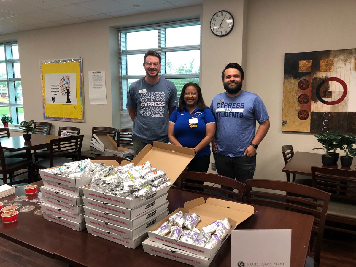 DrAnthonyMS's tweet photo. Thank you Houston’s First Baptist Cypress location for providing Anthony’s staff with a Monday breakfast! #ravenRISE #communitypartnership @ https://t.co/U3sy7JlGjM