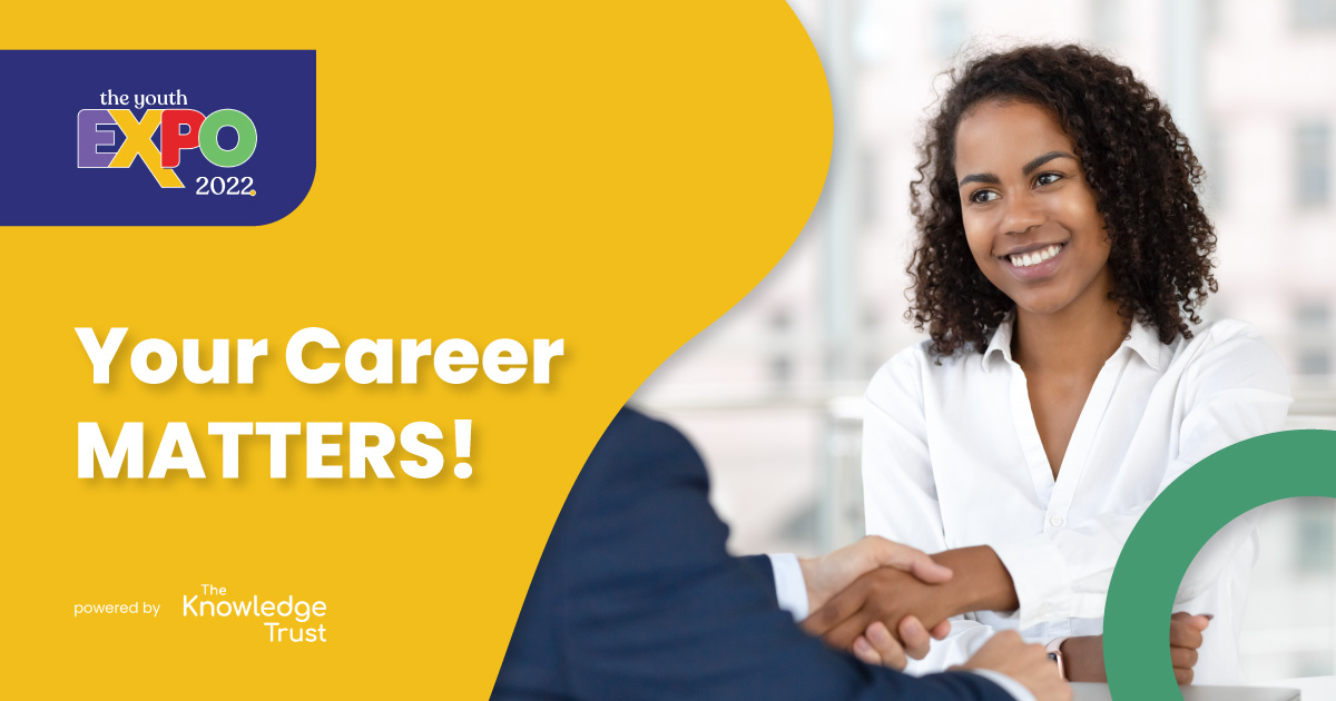 Knowledgetrust's tweet photo. Your career MATTERS! 

That is why we are making opportunities available for you at our 2022 Youth Expo available on WhatsApp and Web!

The expo is coming on the 1st of June 2022, register here to get access: https://t.co/apQ8114ISn https://t.co/HCKneF67iD