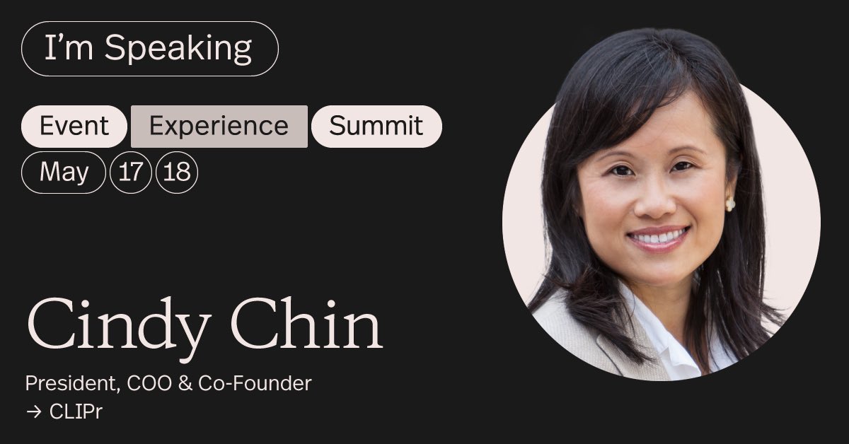 CLIPr (@cliprai) on Twitter photo Join our <a href="/cindylchin/">✨ Cindy Chin</a> tomorrow at <a href="/Bizzabo/">Bizzabo</a>’s Event Experience Summit! She’ll be talking with <a href="/tech2025/">Tech</a> <a href="/itscomplicated/">Charlie Oliver</a> to discuss Post-Event Content Strategy: Tips to Maximize Audience Engagement!
Register here: 👉 links.in/guq8gp64
#Bizzabo #CLIPr #eventtech #eventprofs Join our <a href="/cindylchin/">✨ Cindy Chin</a> tomorrow at <a href="/Bizzabo/">Bizzabo</a>’s Event Experience Summit! She’ll be talking with <a href="/tech2025/">Tech</a> <a href="/itscomplicated/">Charlie Oliver</a> to discuss Post-Event Content Strategy: Tips to Maximize Audience Engagement!
Register here: 👉 links.in/guq8gp64
#Bizzabo #CLIPr #eventtech #eventprofs