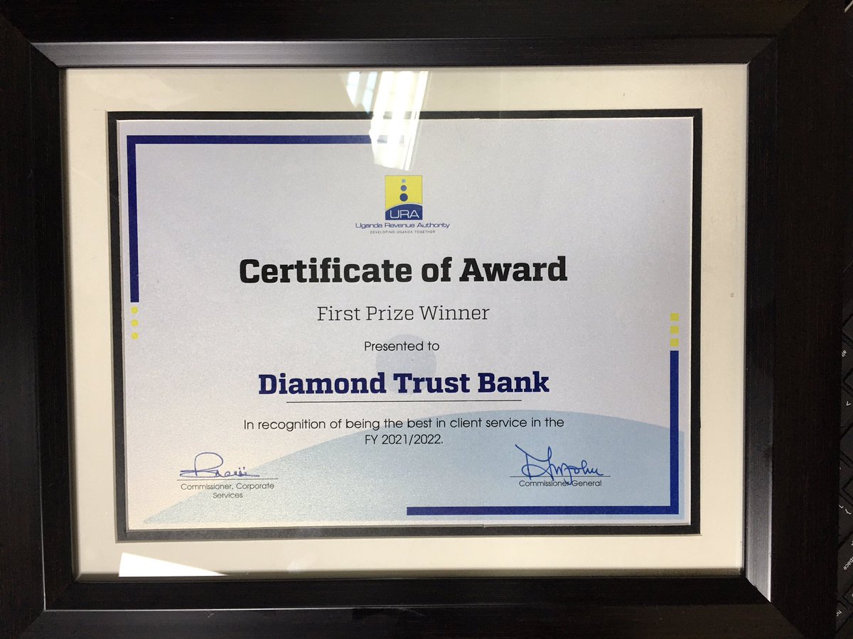 We are humbled to be the 1st prize winner,Best in client service <a href="/URAuganda/">Uganda Revenue Authority</a> 2021/2022 award. 
We demonstrated swiftness and skillfulness in resolving and responding to client issues.
Our brand promise is to enable our customers #AchieveMore and it’s a promise we continue to keep.