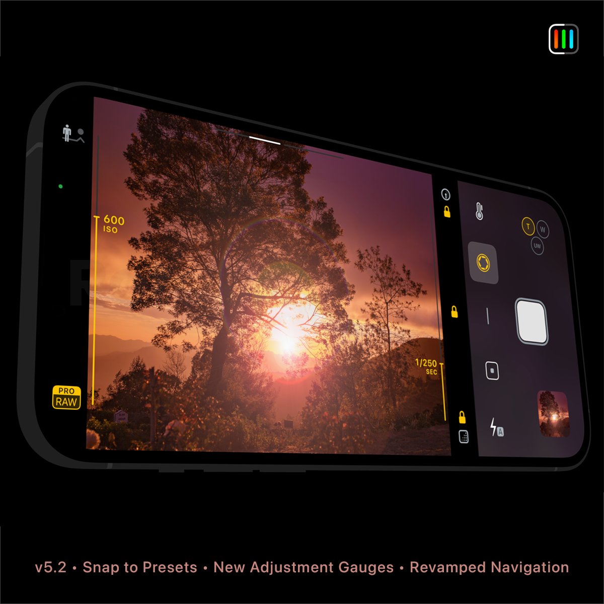 CameraMApp's tweet photo. Version 5.2
• Snap to presets
• New adjustment gauges
• Revamped navigation
https://t.co/Ei4yUtdqWF
#CameraM #ShootRAW #iPhone13ProMax #iPhone13 #iPhone13Pro #iPadAir5 #iPadProM1 #iPadPhotography #ManualCameraApp #ManualControls https://t.co/4YlzAi3s2T