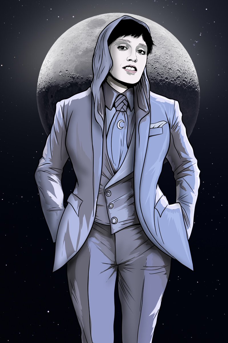 saracsart's tweet photo. 🌙 Presenting yours truly as Ms Knight   ⭐️ Art by Gabe Laz 

#moonknight #moonknightfanart #mrknight #msknight #marvel #disneyplus #StevenGrant #marvelfanart #LGBTQ #Latinx https://t.co/mS9Ph3JPCj