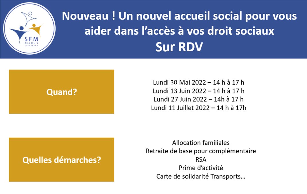 SfmClichy's tweet photo. Nouveau chez SFM Clichy ! Une permanence d’un.e Gestionnaire d’Offres de Service (GOS) du Conseil Départemental est désormais ouverte. Sur RDV.
#clichy #associations #solidarité https://t.co/8PNi8LUx5C