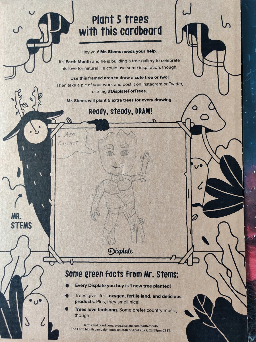 Skarlet_KN's tweet photo. Thank you for the beautiful posters from Doctor Strange in the multiverse of madness @Displate ! Here's a Groot #displatefortrees https://t.co/LhbGQnMCJI