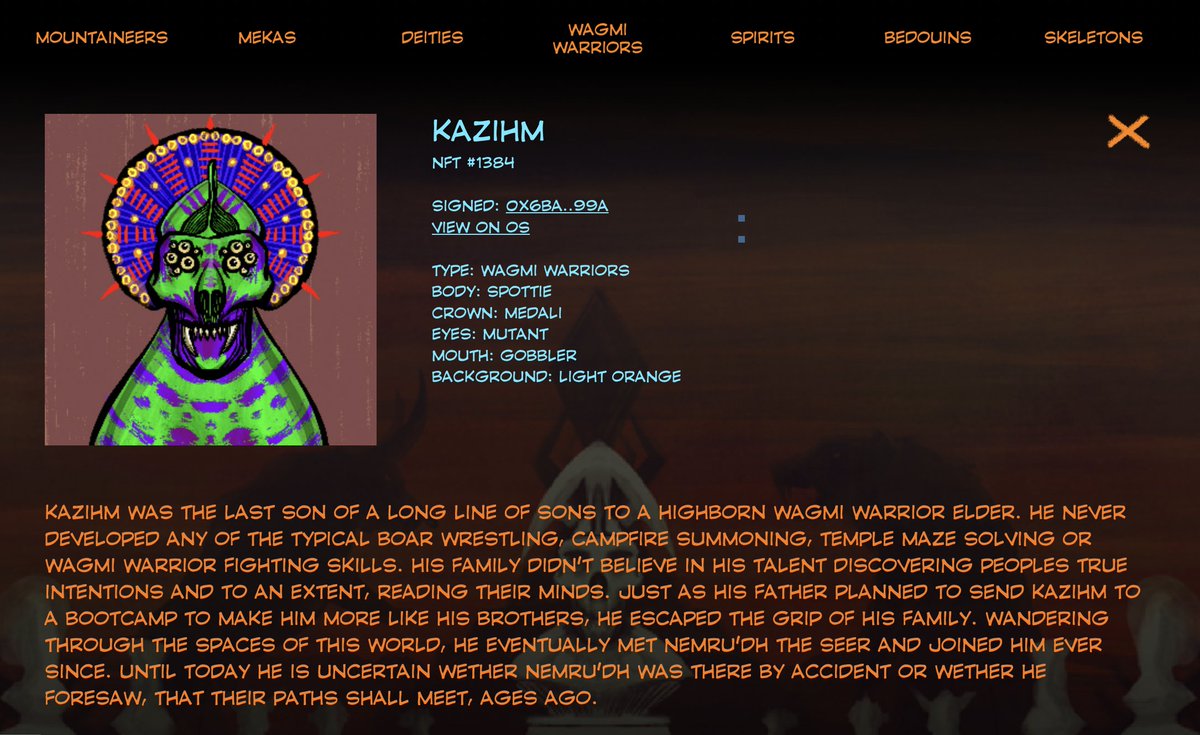TribesNFT's tweet photo. Have you heard the story of KAZIHM?

https://t.co/5CG5g1da8K👀

👉https://t.co/8w3K5y2q7g https://t.co/lb5CLstshk