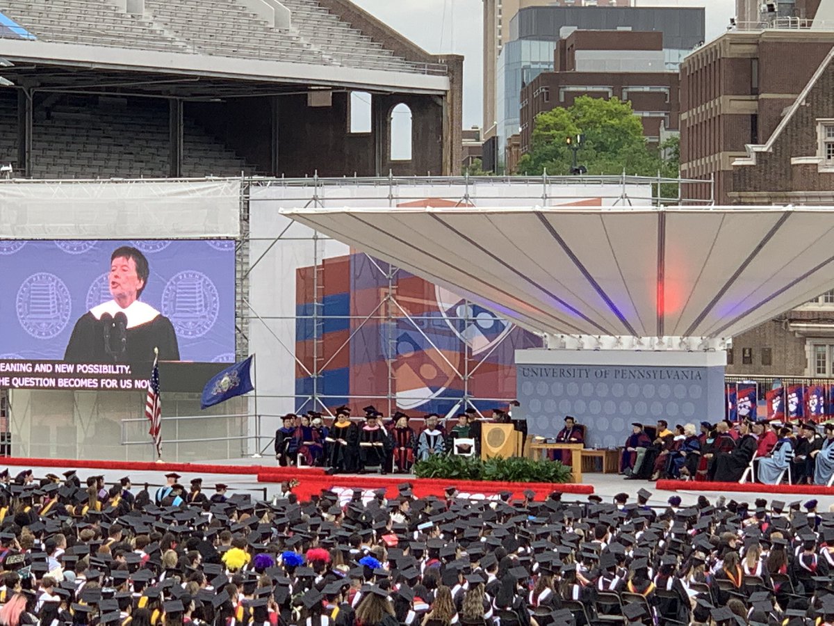 DavidMarkowitz's tweet photo. .@KenBurns speaking at @Penn graduation: “Ben Franklin would say ‘the web is somewhere you get trapped, and die.”
#penngraduation #penn #kenburns https://t.co/TyD7qROeoE