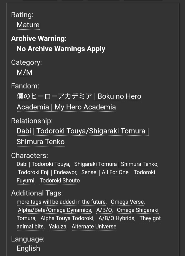 BerriesWords's tweet photo. hey yall so i know its been a while, but I've started a new story :'3c go check it out!
#shigadabi #abodynamics #yakuza #shigarakitomura #todorokitouya #abo 
.
https://t.co/2BV6d7Ne9o https://t.co/N2Q3iRer1z