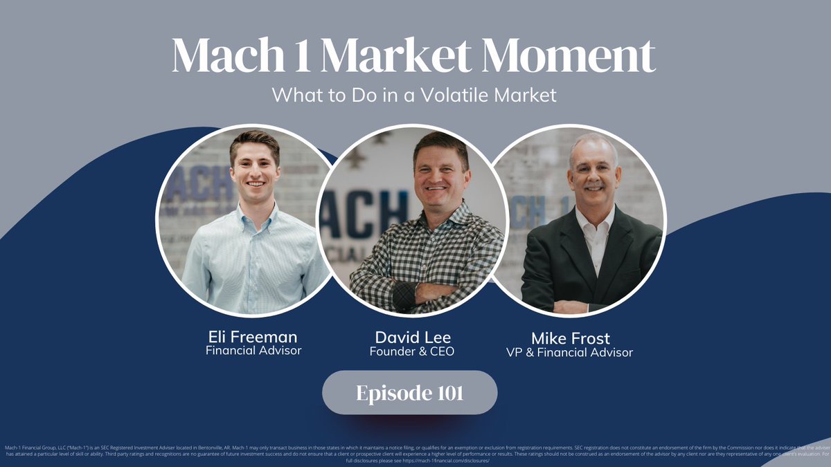 Mach1Financial's tweet photo. Episodes 101 of the Market Moment is LIVE!

Why is the market so volatile right now? There are several factors at play. David, Mike and Eli look at the main issues likely causing the market to fluctuate and what might be on the horizon. https://t.co/KjOmFWUuwZ https://t.co/OE755R4o2c