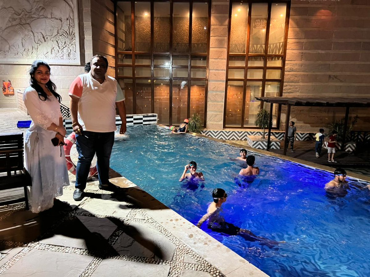 PranayamReside1's tweet photo. The refurbished swimming pools in all the four blocks of Pranayam were inaugurated today evening. It was a long-cherished dream of all Pranayamites. #Pranayam4HappyLiving https://t.co/Ln1rOzQOpG