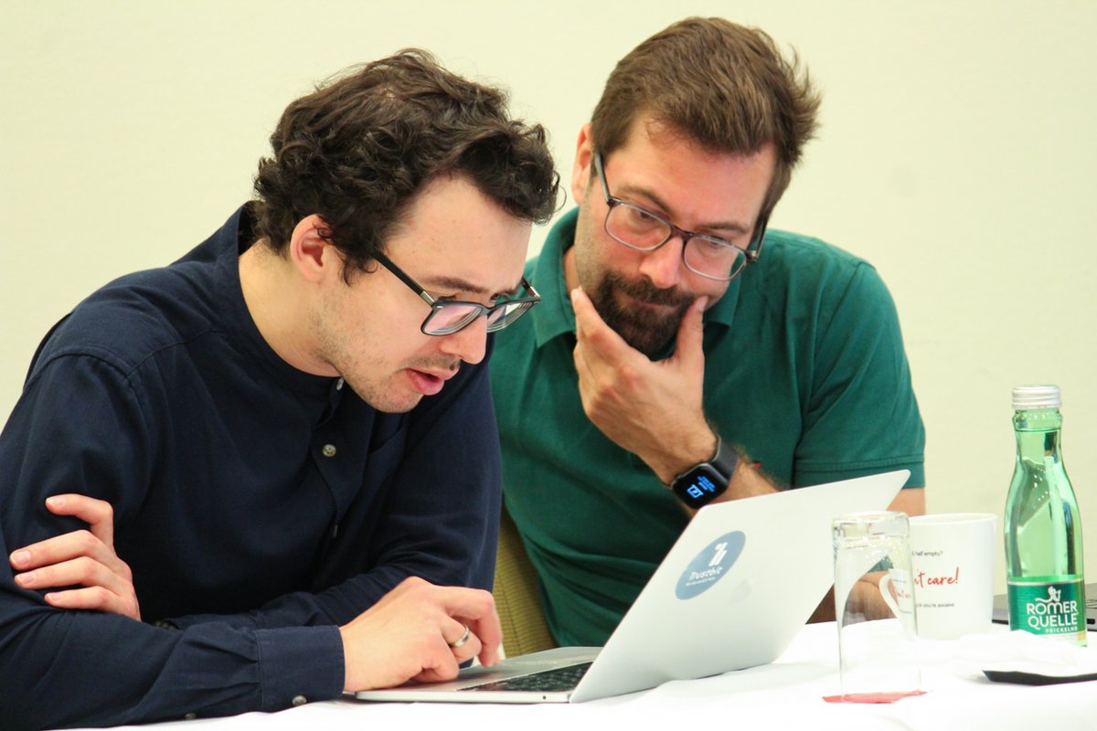 trustbittech's tweet photo. Some more impressions from our #logistics #hackathon last Friday ... a photo thread!

📷 1/3: Our hosts @abdullin and @seburgi 🎙️ https://t.co/XyGYyc92MA