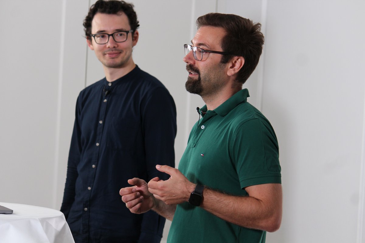 trustbittech's tweet photo. Some more impressions from our #logistics #hackathon last Friday ... a photo thread!

📷 1/3: Our hosts @abdullin and @seburgi 🎙️ https://t.co/XyGYyc92MA