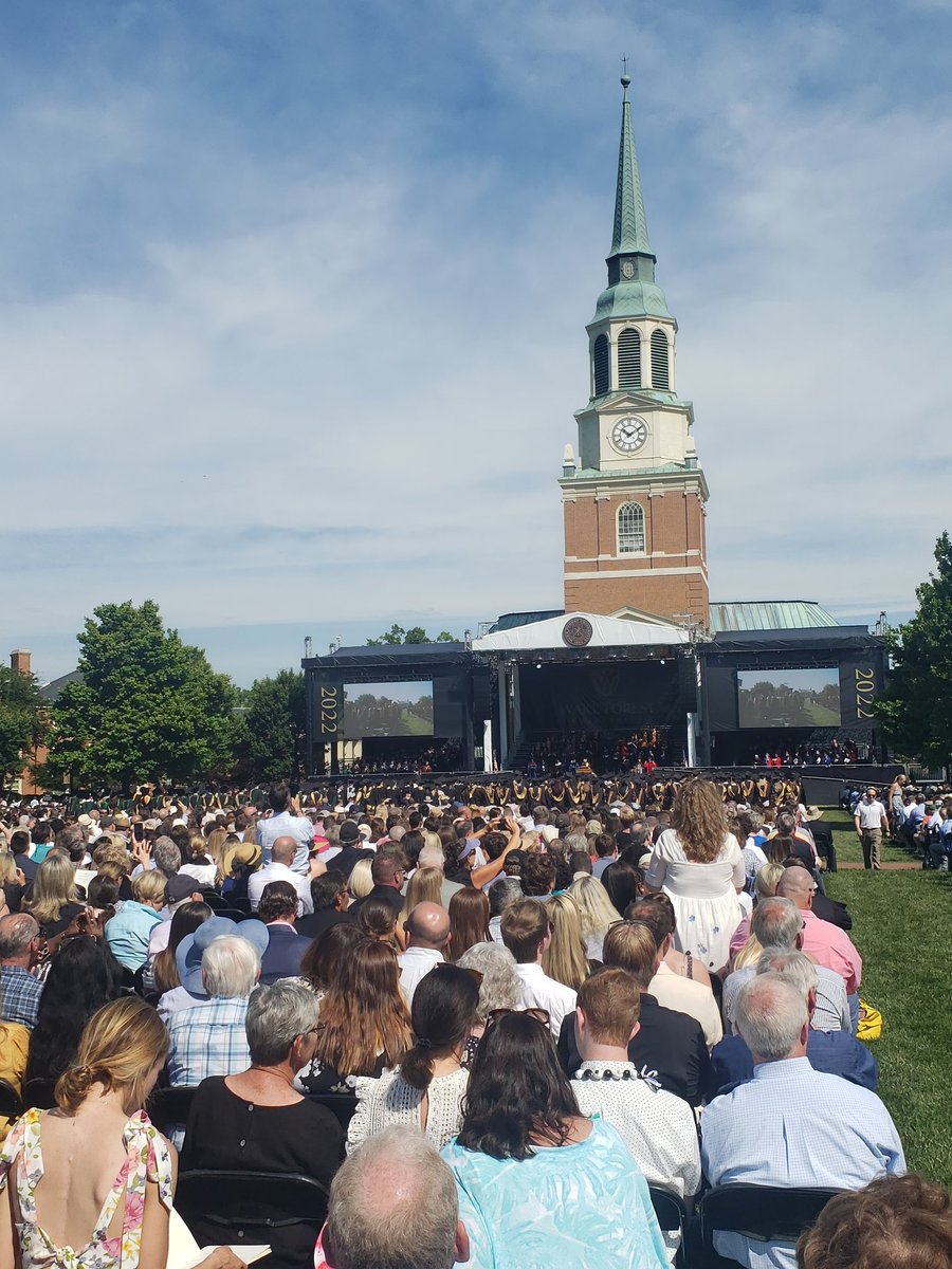 SLDWoods's tweet photo. So proud of AB. Beautiful Commencement at @WakeForest. Inspiring address by @VanJones68. #WFUGrad https://t.co/jvCYyouEGG