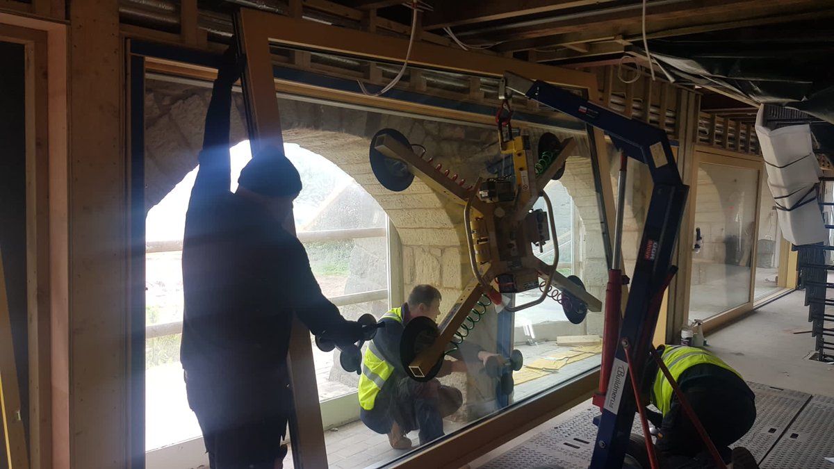 Buildmer's tweet photo. We are installing oversized sliding doors by Internorm in Northumberland. https://t.co/W6vHiP9cah